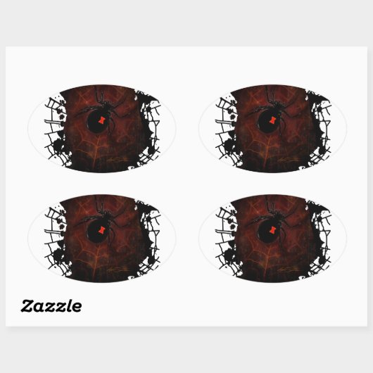 Schwarzes Fenster (Signature-Design) Ovaler Aufkleber (Blatt)