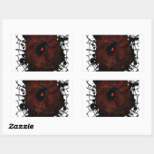 Schwarzes Fenster (Signature-Design) Rechteckiger Aufkleber (Blatt)