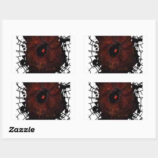 Schwarzes Fenster (Signature-Design) Rechteckiger Aufkleber (Blatt)