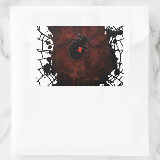 Schwarzes Fenster (Signature-Design) Rechteckiger Aufkleber (Tasche)