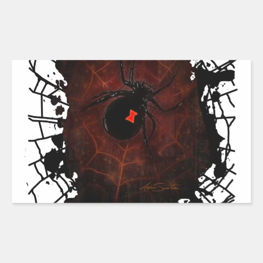 Schwarzes Fenster (Signature-Design) Rechteckiger Aufkleber (Vorderseite)