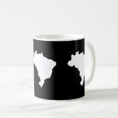 Schwarzes festliches Brasilien in Emporio Moffa Kaffeetasse (VorderseiteRechts)