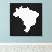 Schwarzes festliches Brasilien in Emporiomoffa Leinwanddruck (Insitu (Holzboden))