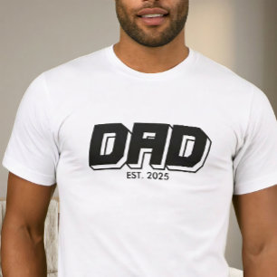 Schwarzes Fettdruck-Vater-Etablierte-Typografie-T- T-Shirt