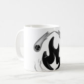 schwarzes Feuer Kaffeetasse (Vorderseite Links)