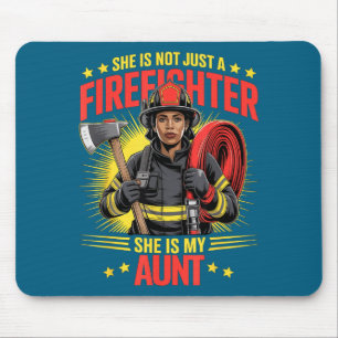 Schwarzes Feuerwehrmann-Tante-Titi-Tante-Überleben Mousepad