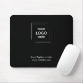 Schwarzes Firmen-Logo-Mauspad-Design für Unternehm Mousepad (Mit Mouse)