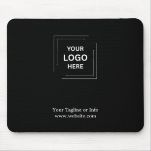 Schwarzes Firmen-Logo-Mauspad-Design für Unternehm Mousepad