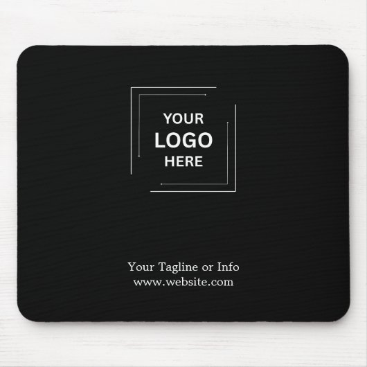 Schwarzes Firmen-Logo-Mauspad-Design für Unternehm Mousepad (Vorne)