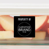 Schwarzes Firmenlogo Etiketten (Befestigt)