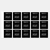 Schwarzes Firmenlogo Etiketten (Blatt)