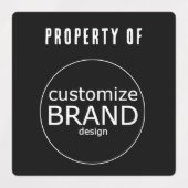 Schwarzes Firmenlogo Etiketten (Design 2)