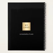 Schwarzes Firmenlogo Foto Collage 2026 Planer (Rückseite)