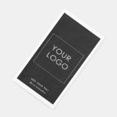 Schwarzes Firmenlogo für moderne Unternehmen Serviette (Ecke)
