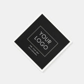 Schwarzes Firmenlogo für moderne Unternehmen Serviette (Ecke)