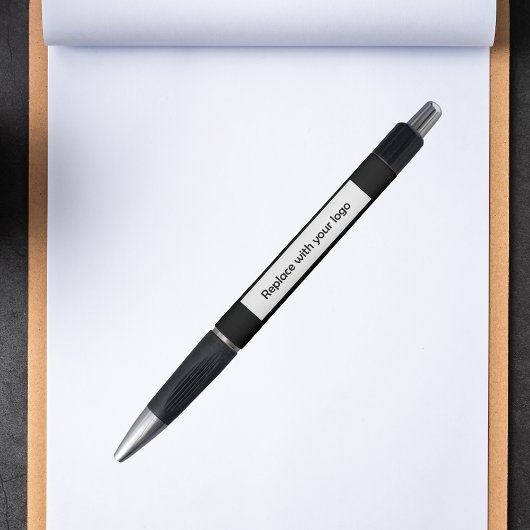 Schwarzes Firmenlogo Kugelschreiber