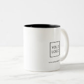 Schwarzes Firmenlogo Rechteckige Kaffee-Tasse Zweifarbige Tasse (VorderseiteRechts)