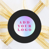 Schwarzes Firmenlogo Runder Aufkleber