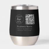 Schwarzes Firmenlogo und QR-Code (Vorderseite)