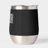 Schwarzes Firmenlogo und QR-Code (Links)