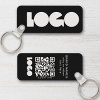 Schwarzes Firmenlogo und QR-Code, horizontaler Fir