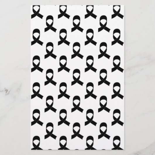 Schwarzes Flachmuster Briefpapier (Vorderseite)