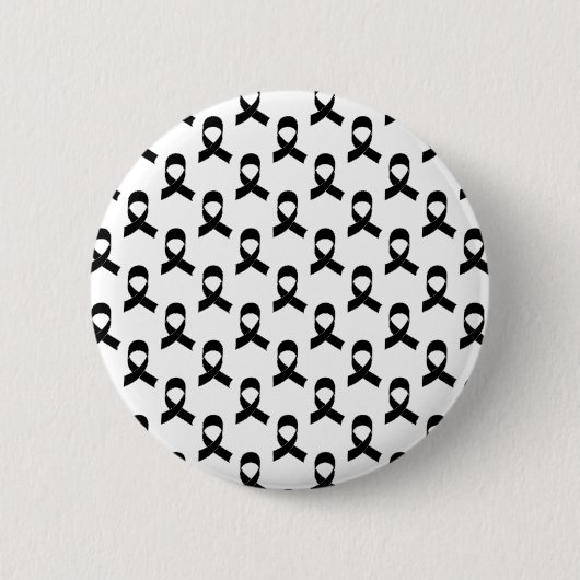 Schwarzes Flachmuster Button (Vorderseite)