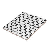 Schwarzes Flachmuster Fliese (Seite)