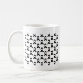 Schwarzes Flachmuster Kaffeetasse (Links)