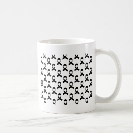 Schwarzes Flachmuster Kaffeetasse (Rechts)