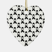 Schwarzes Flachmuster Keramikornament (Rechts)