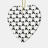 Schwarzes Flachmuster Keramikornament (Links)