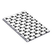 Schwarzes Flachmuster Notizblock (Rechte Seite)