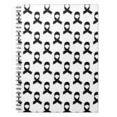 Schwarzes Flachmuster Notizblock (Vorderseite)