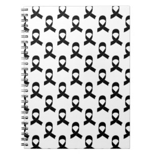 Schwarzes Flachmuster Notizblock