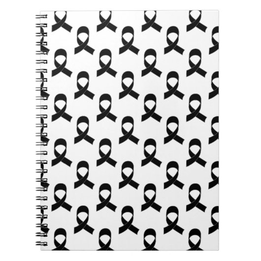 Schwarzes Flachmuster Notizblock (Vorderseite)