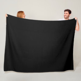 Schwarzes Fleeceblatt mit grauem Namen wiederholt Fleecedecke