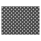 Schwarzes Fleur-de-lis-Muster Tischdecke (Vorderseite (Horizontal))