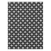 Schwarzes Fleur-de-lis-Muster Tischdecke (Vorderseite)