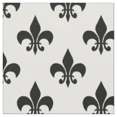 Schwarzes Fleur-de-lis Textil Stoff (Nahaufnahme)