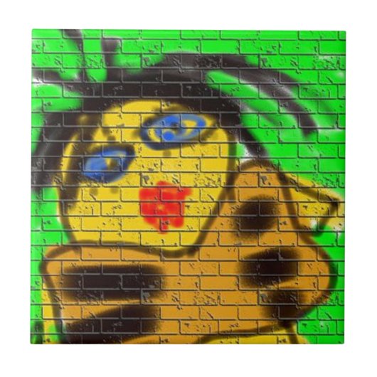 Schwarzes Fliese (Vorderseite)