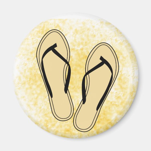 Schwarzes Flip Flops-Magnet Magnet (Vorne)