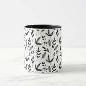 schwarzes Flohmuster Tasse (Zentrum)