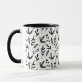 schwarzes Flohmuster Tasse (Links)