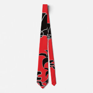 Schwarzes Florales Rot Krawatte