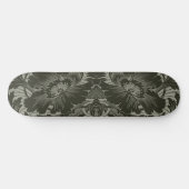 Schwarzes Flower Skateboard (Horizontal)