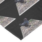 Schwarzes Fluffy-Hühnchen, Tischdecke (Schrägansicht)