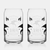 Schwarzes Flugdrachen-Gothic-Fantasy-Trinkglas Dosenglas (Rechts)