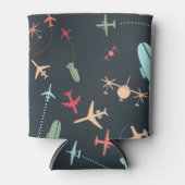 Schwarzes Flugzeug und Flugmuster Dosenkühler (Vorderseite)