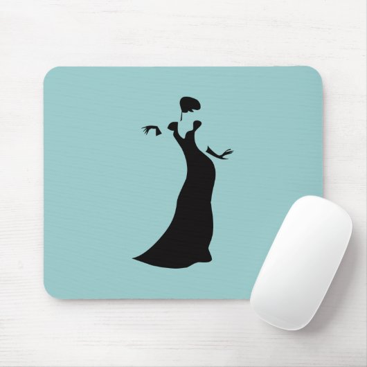 Schwarzes formales Kleid Mousepad (Mit Mouse)